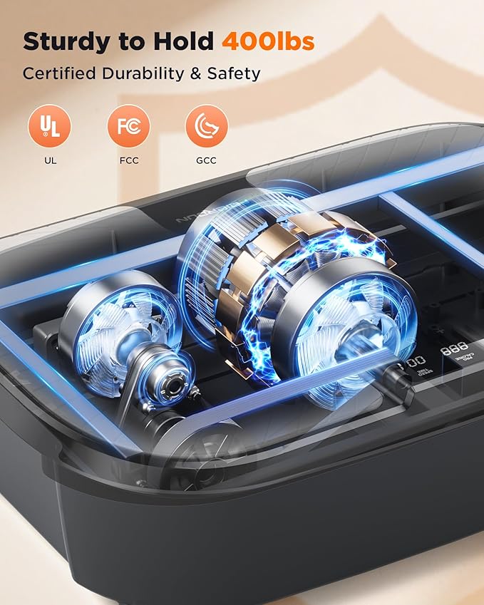 FEIERDUN Vibration Plate Exercise Machine, 400 LBS Capacity Vibration Plate for Lymphatic Drainage, Max Space for Whole-Body Workout & Relaxation at Home