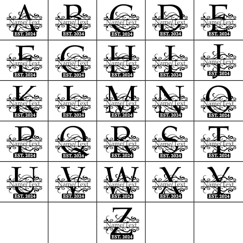 Custom Metal Signs | Last Name Sign | Split Letter Monogram Wall Decor | Custom Outdoor Signs | Personalized Wedding Gift | Housewarming Couples Gift | Outdoor Metal Sign | Metal Art