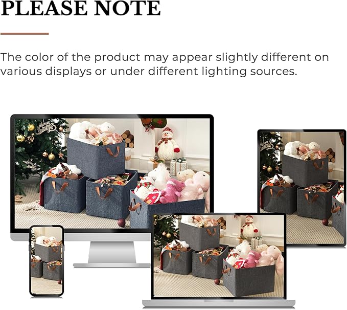 GRANNY SAYS Storage Baskets for Shelves, Closet Organizer Bins, Clothes Storage Bins with Metal Frame, Extra Large Baskets for Organizing and Storage, Collapsible, Dark Gray, 2-Pack