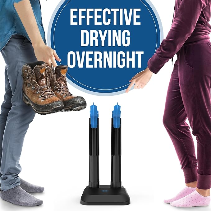 Everlasting Comfort Silent Convection Boot Dryer for Work Boots, Boot Warmer, Energy-Efficient with Fanless Feature to Reduce Smell - Ideal for Sneakers, Cleats & Winter Gear, Ski Boot, Gloves & Shoe