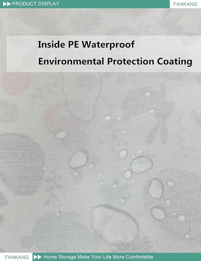 FANKANG Storage Bins, Nursery Hamper Canvas Laundry Basket Foldable with Waterproof PE Coating Large Storage Baskets for Kids Boys and Girls, Office, Bedroom, Clothes,Toys(Rec-Easter egg）