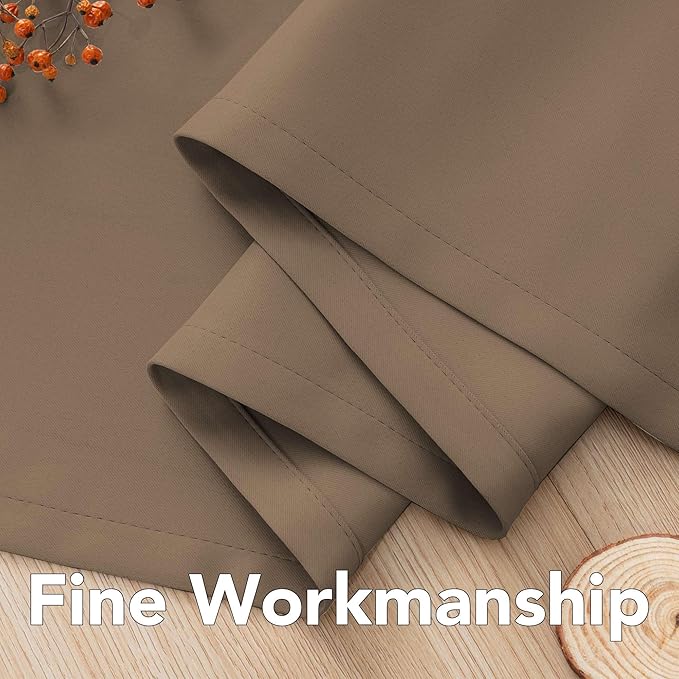 H.VERSAILTEX Blackout Window Curtain Panels Thermal Insulated Room Darkening Solid Grommet Curtains/Drapes for Bedroom Privacy Protection (Set of 2 Panels,52 by 63 Inch Long, Macchiato)