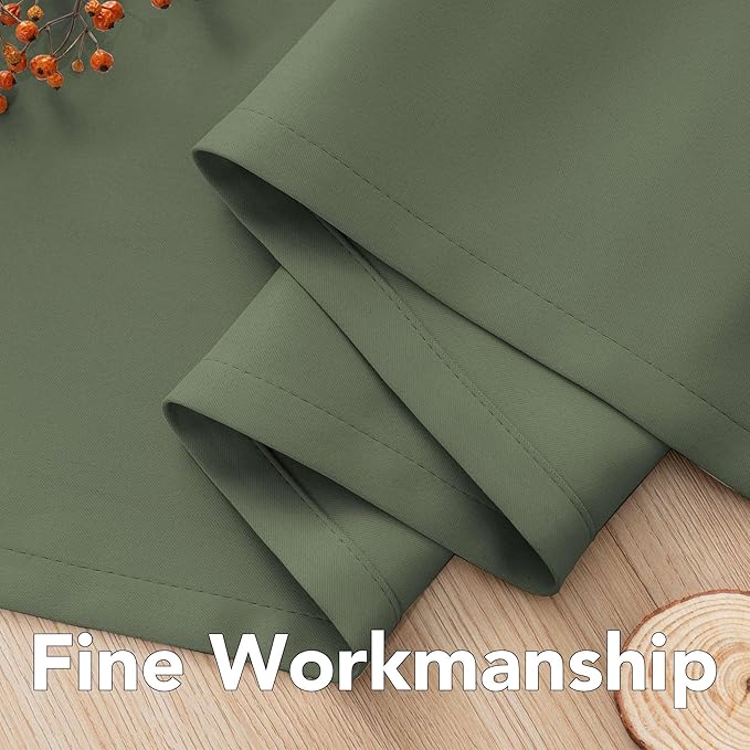 H.VERSAILTEX Premium Blackout Thermal Insulated Room Darkening Curtains for Bedroom/Living Room - Classic Grommet Top (2 Panels, Bronze Green, 52 Inch by 84 Inch)