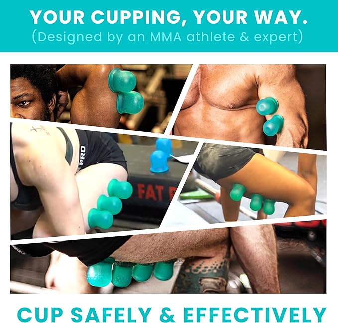 Cupping Therapy Set – Cupping Kit for Massage Therapy – Silicone Cups – Massage Cups – Smart Cupping for Fascia and Myofascial Release (Large, XTRM XNRGY)