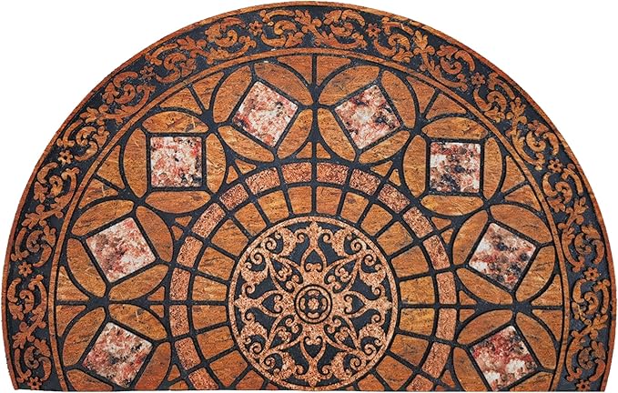 CHICHIC Entrance Door Mat Large 18 x 30 Inch Entry Way Doormat Front Door Rugs Outdoors Heavy Duty Welcome Mat Non Slip Rubber Back Low Profile for Garage, Patio, High Traffic Area, Orange