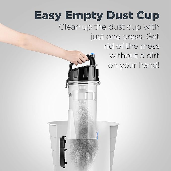 Eureka PowerSpeed Lightweight Upright Vacuum Cleaner for Carpet and Hard Floor, Powerful Bagless Upright Vacuum Cleaner for Home Pets, NEU181A, Blue