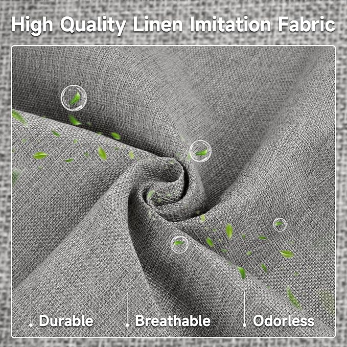 GRANNY SAYS Large Storage Bins With Lids, Decorative Boxes, Fabric Containers With Double-Open Lid and Divider, Collapsible Clothes Organizers, 63L Linen for Closet, Dark Gray