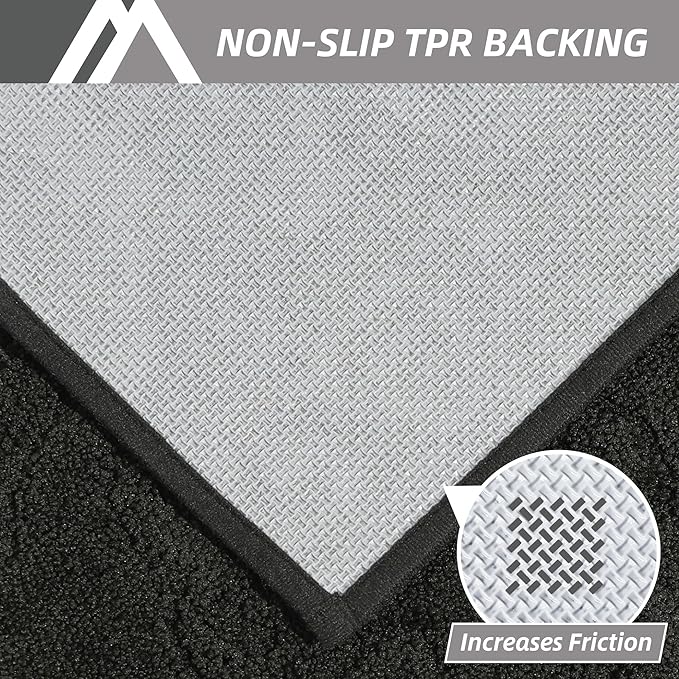 COSY HOMEER-Door-Mat-Non-Slip-Entryway-Rug 36”x60” Absorbent Welcome Mats Washable Dirt Trapper Door Mat Entrance Floor Mats for Front Back Doormats and Wet Shoes,Black