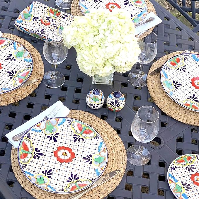 Encantada Handmade Hand-Painted Authentic Mexican Pottery Mugs (1-Pack, Dots & Flowers)