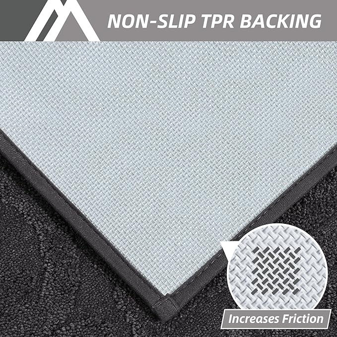 COSY HOMEER-Door-Mat-Non-Slip-Entryway-Rug 24”x36” Absorbent Welcome Mats Washable Dirt Trapper Door Mat Entrance Floor Mats for Front Back Doormats and Wet Shoes,Dark Grey