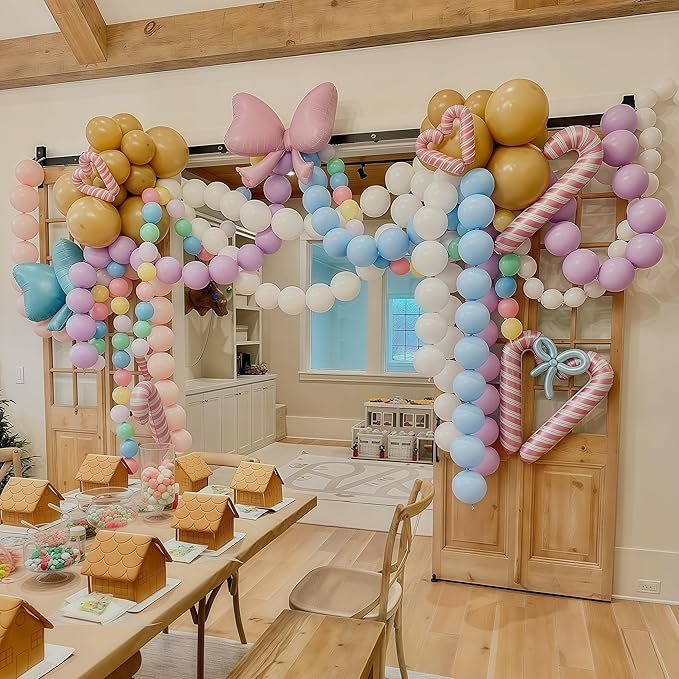 100PCS Blue and White Link Balloons, Baby Light Blue White Linking Balloons with Tail for Making Balloon Wall Arch and Chains, Quick Balloon for Wedding Birthday Baby Shower Party Decorations (6inch)