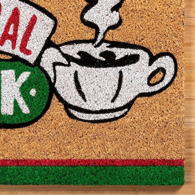 Gertmenian Friends Coir Doormat - 2x3 Welcome Mat (2-Pack), Ideal for High Traffic Areas in Front Door, Garage, Entryway - Paramount Central Perk/Welcome, 80028