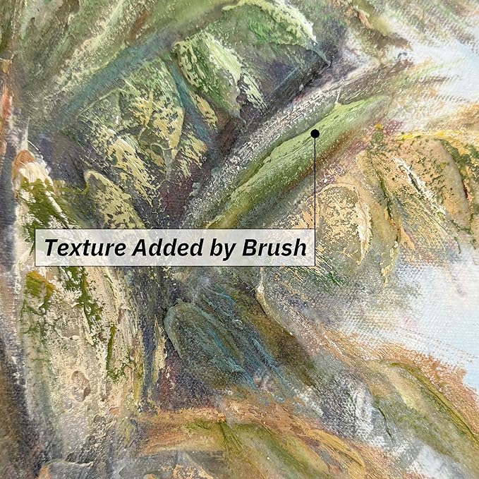 cozy country Palm Tree Wall Art 45"x30" - Coastal Pictures Beach Canvas Ocean Decor - Nautical Artwork Seascape Hand Painting for Living Room, Bedroom, Sea House