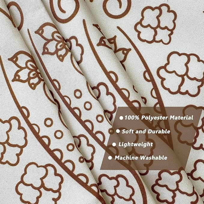 FORATER Floral Bohemian Tapestry, Flower Aesthetic Indian Wall Hanging Boho Tapestries Mandala Room Decor Tapestry for Bedroom Living Room Dorm (Flaxen, 82L x 61W)