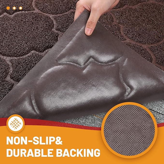 Door Mat Outdoor, 29x17, Welcome Mats for Entryway, Front Doormat for Home Entrance, Patio, Garage, RV Mats for Outside, Indoor Floor Mat, Durable, Non-Slip, Catches Muddy and Dirt(Brown)