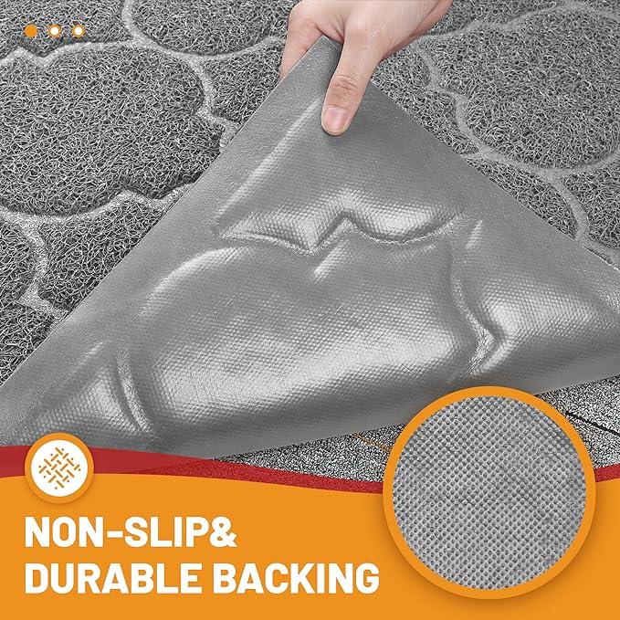 Cosyearn Door Mat, Front Door Mat, 46x35, Welcome Mats for Entryway,Garage,High Traffic Areas, Jumbo Size, Doormat Entrance, Waterproof Mat, Easy Clean, Outdoor Indoor Floor Mat,Non Slip (Grey)