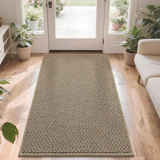 COSY HOMEER-Door-Mat 36"x60" Non Slip Absorbent Entryway Rugs Dirt Trapper Doormats Washable Entrance Mats Low Pile Welcome Floor Mat for Front Back Door and Entry Mats,Taupe