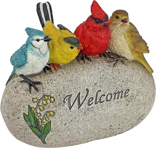 Design Toscano Birdy Welcome Garden Stone Statue: Medium