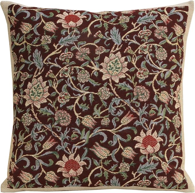 Charlotte Home Furnishings Throw Pillow Covers 16x16 in, Damson Blue Decorative Couch Pillow Cover, Boho Decor European Tapestry Cushion Cases, Living Room Cozy Home Decor, Jacquard Woven Soft Cotton