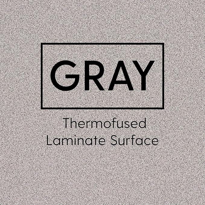 FDP Rectangle Activity School and Classroom Kids Table (24 x 36 inch), Chunky Toddler Leg, Adjustable Height 15-24 inches - Gray Top and Navy Edge