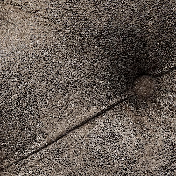 Christopher Knight Home GDFStudio Medford Brown Tufted Club Chair, Fabric Accent Chair with Studded Nailhead Accents